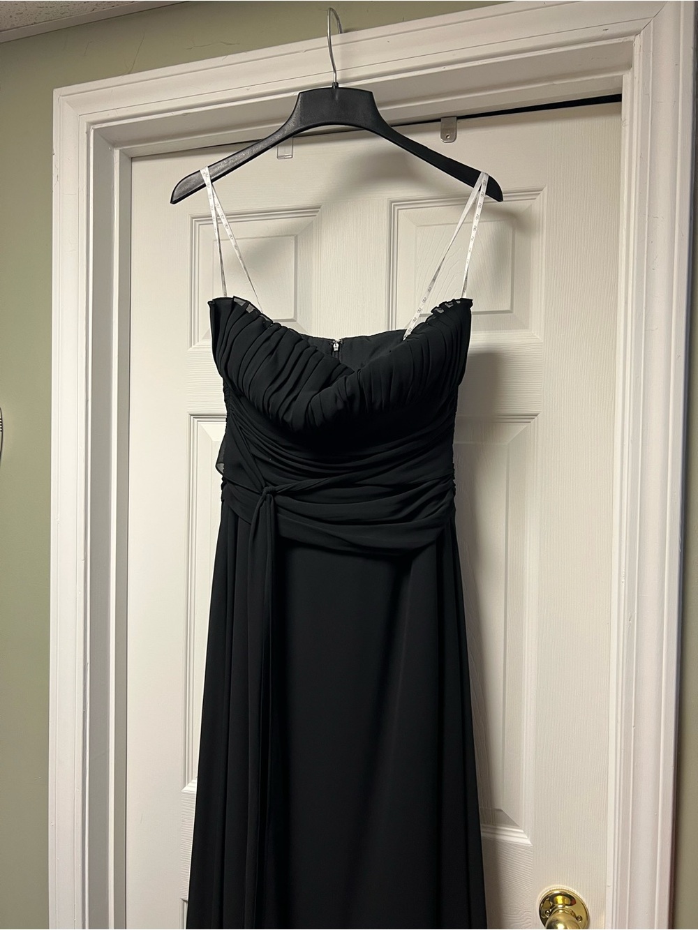 Strapless Black Evening Gown with Sweetheart Bodice